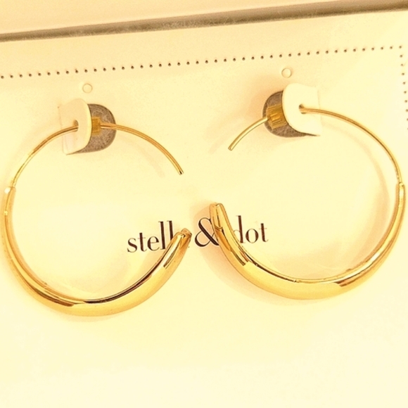 Bronze-Gold Hoop Earrings - Picture 3 of 6